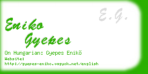 eniko gyepes business card